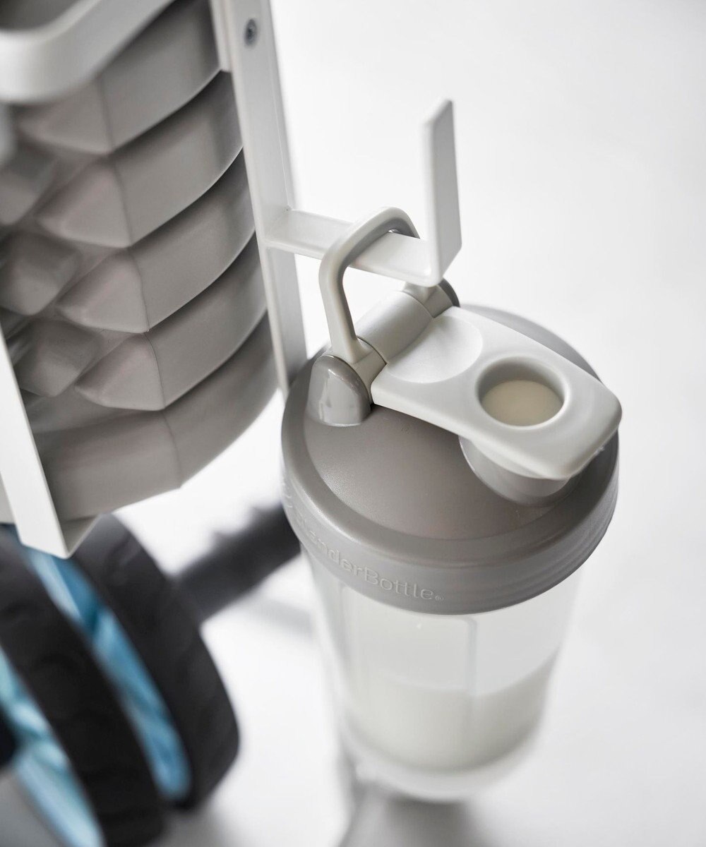 tower キャスター付きフィットネスグッズ収納ラック タワー ホワイト 