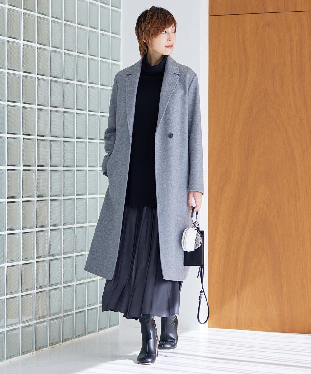 ICB ウールライトメルトン チェスターコート 