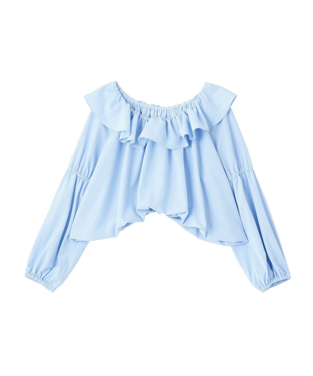 earth music&ecology 2wayオフショルバルーンヘムフリルブラウス 