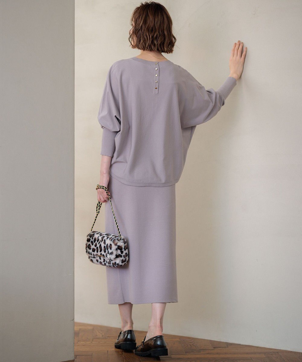 23区 【洗える/ご好評につきカラー追加】ヴィスコースストレッチ ドルマン ニット 