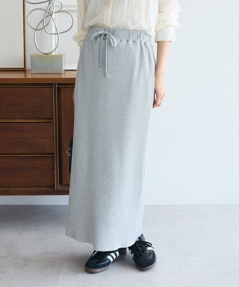 Green Parks 楽ちんＩラインリブスカート 