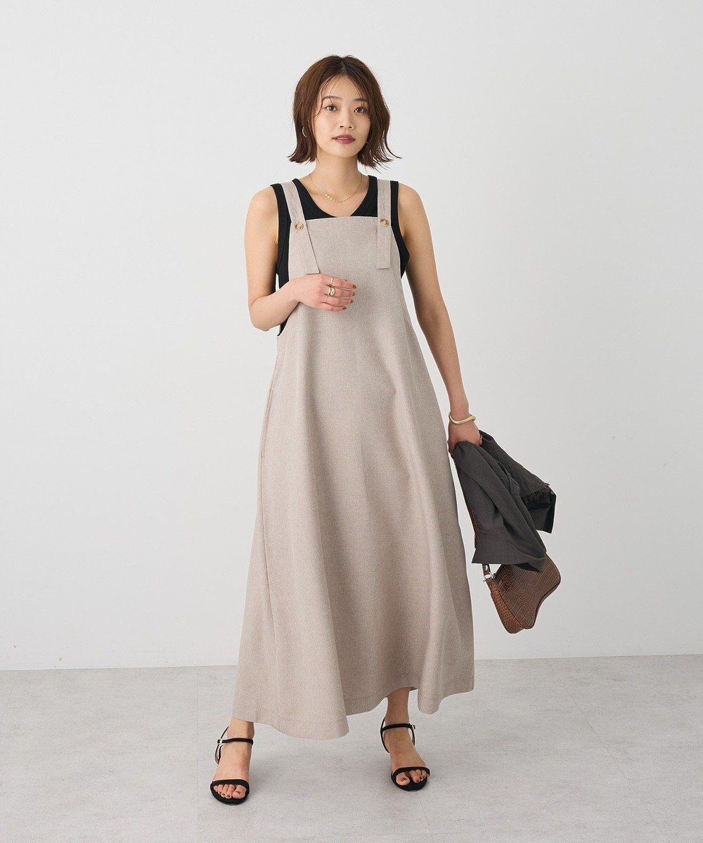 CRAFT STANDARD BOUTIQUE リネンライクフレアジャンパースカート 