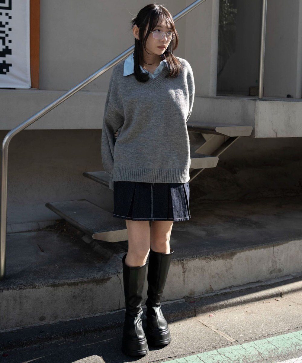 WEGO シャツドッキングニットプルオーバー 