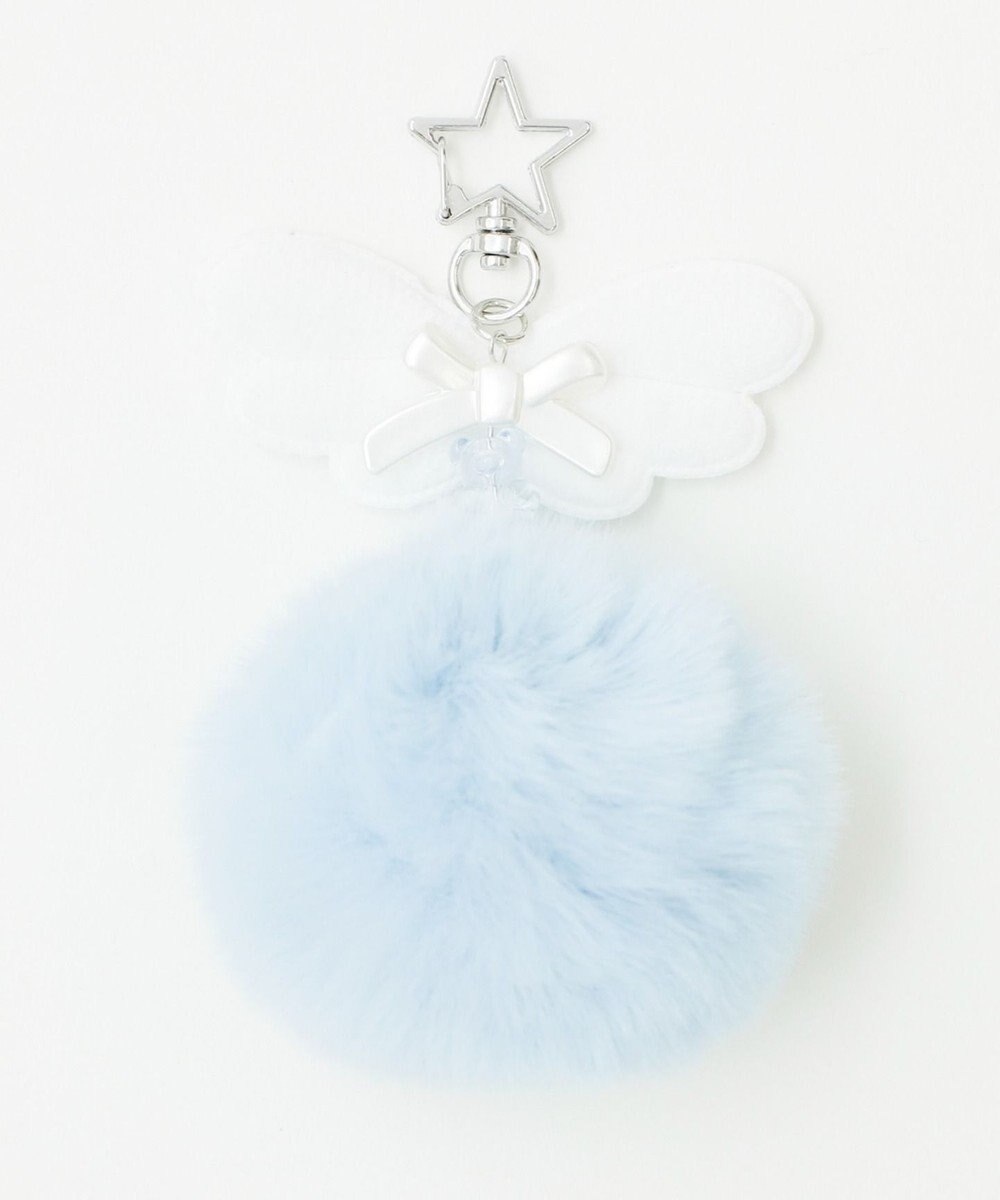 WEGO ファーぽんぽんエンジェルキーホルダー 