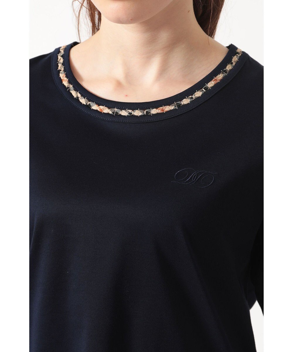 DAKS ミニハウスチェック襟 Tシャツ 