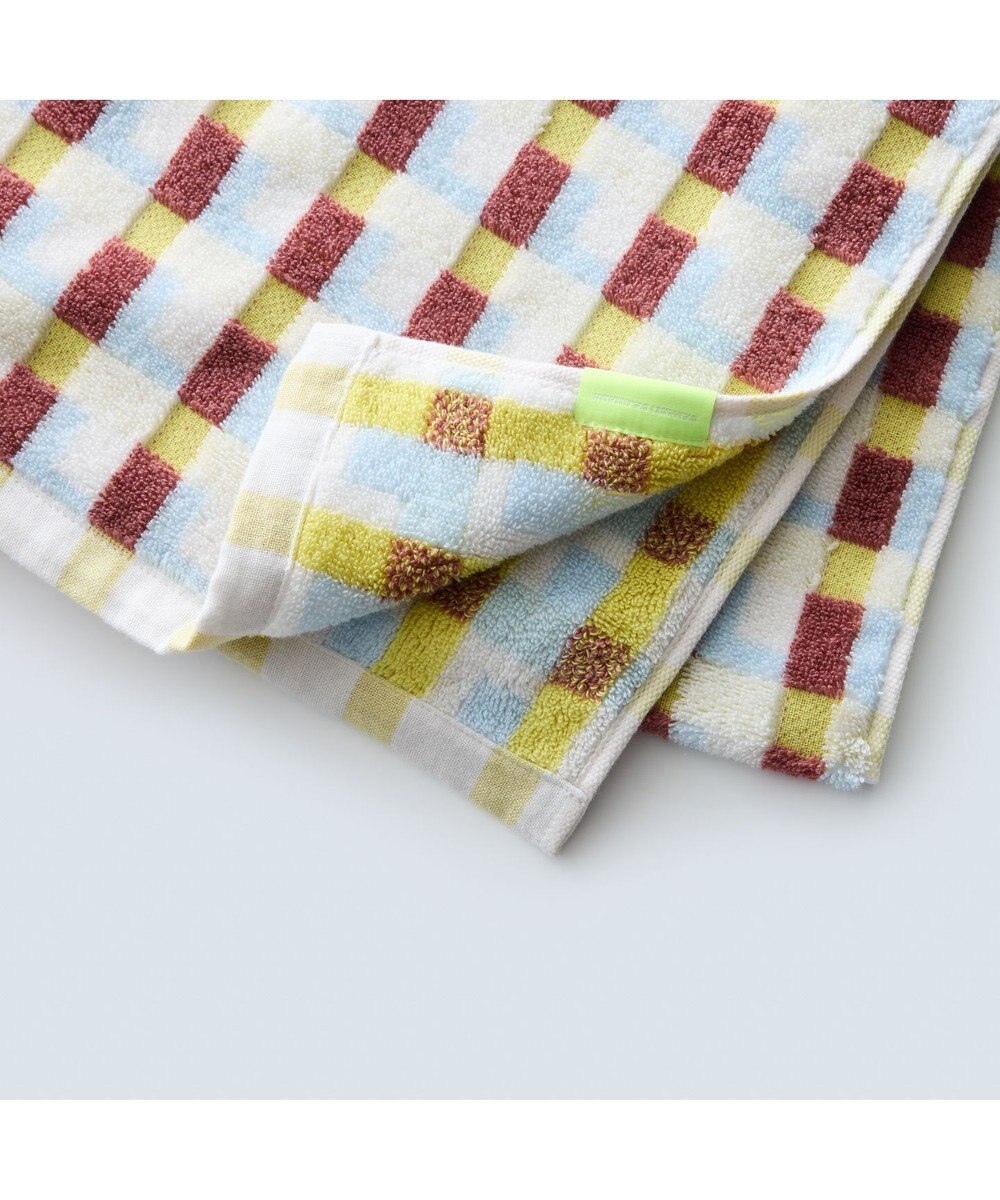 COQ 【SUPER ZERO】PLAID GEO チェックフェイスタオル 