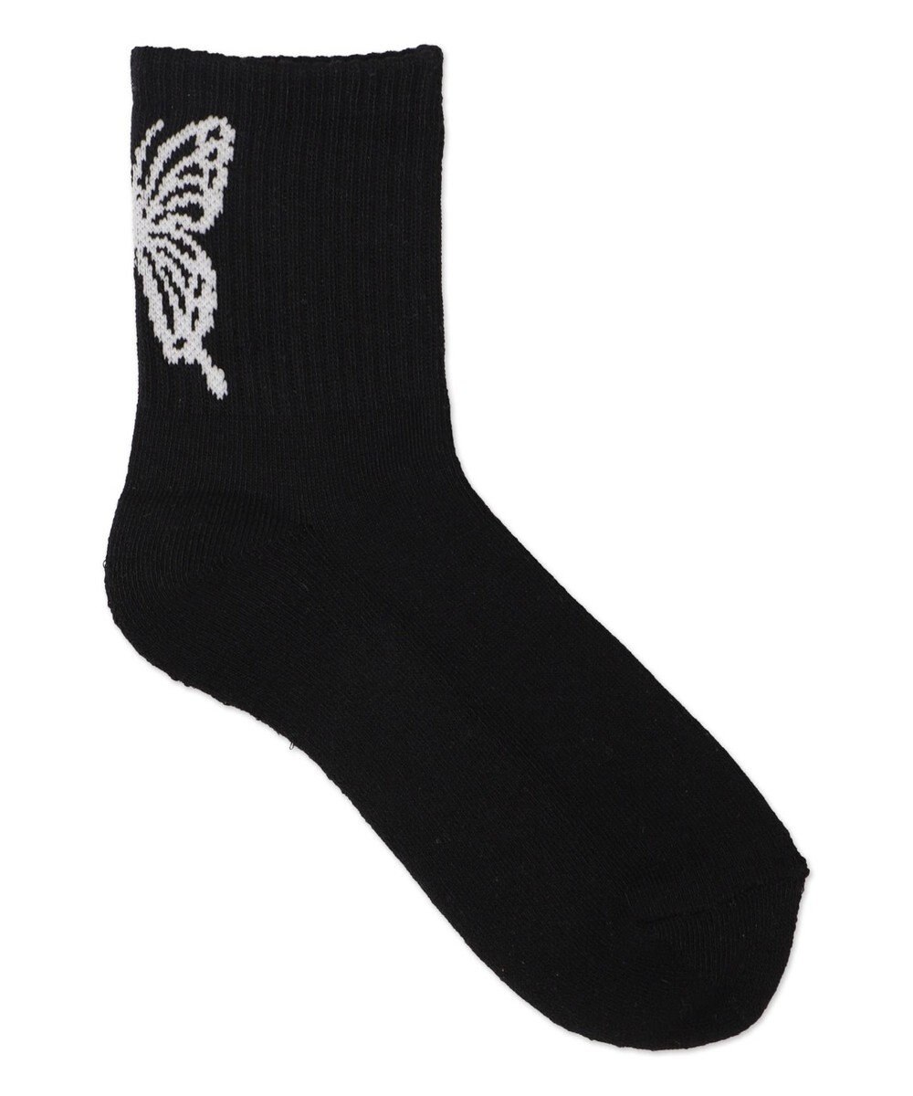 WEGO バックバタフライクルーソックス 