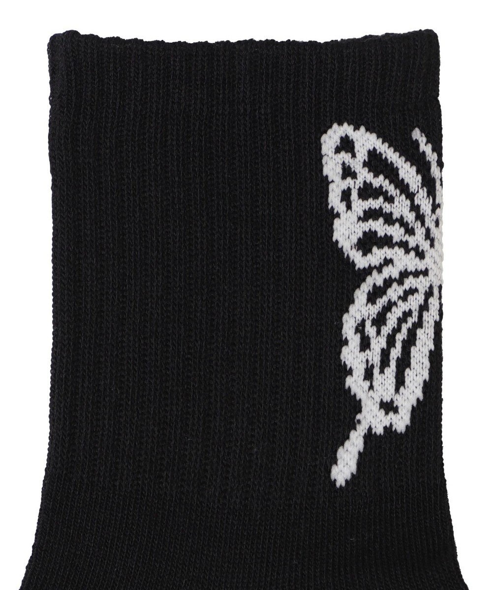 WEGO バックバタフライクルーソックス 