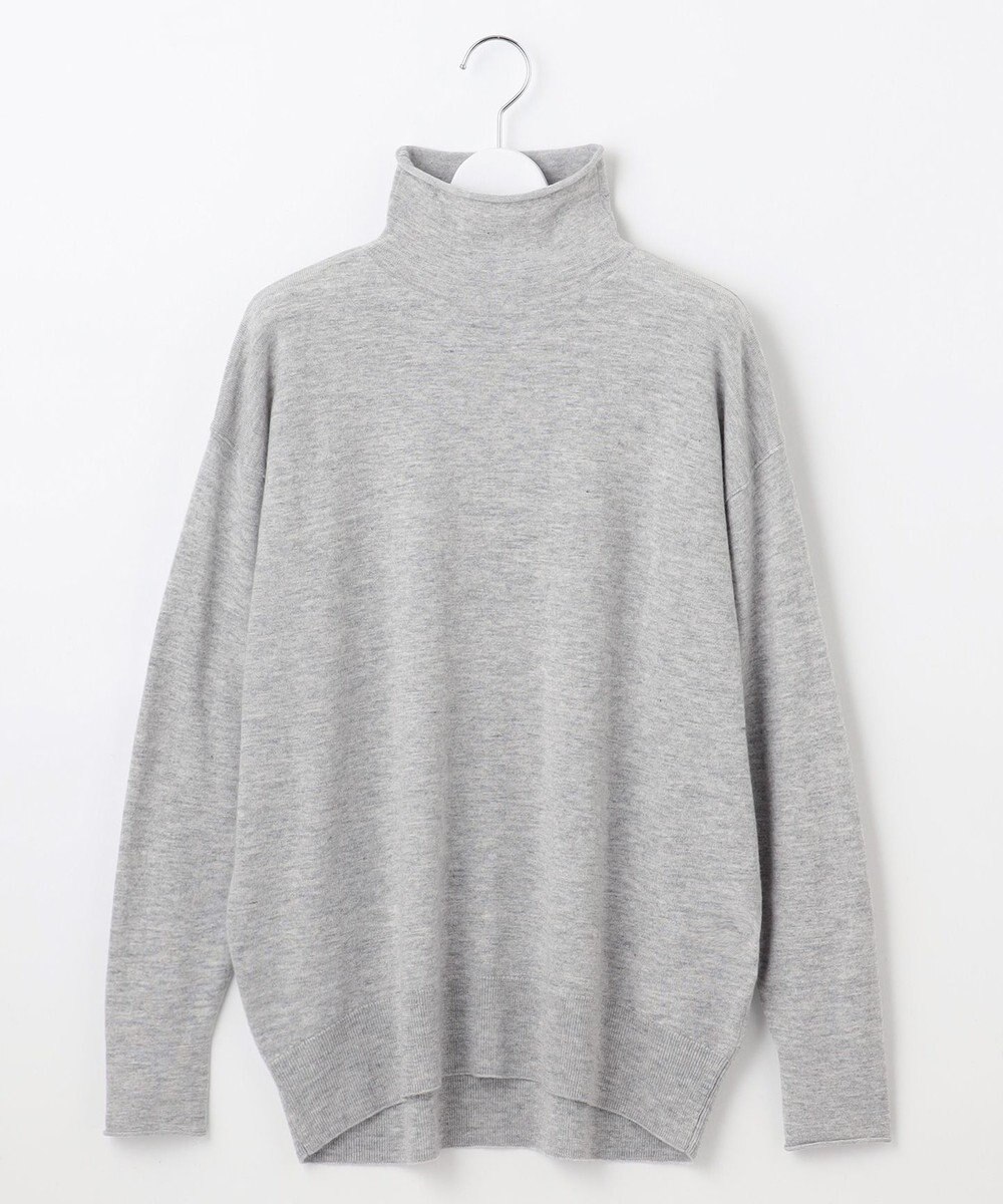 自由区 L 【洗える】ソフトウールハイゲージハイネック ニット 