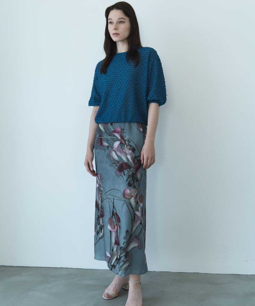 自由区 【カトリエムブーケ】Jacquard coupe シアージャカードニット 