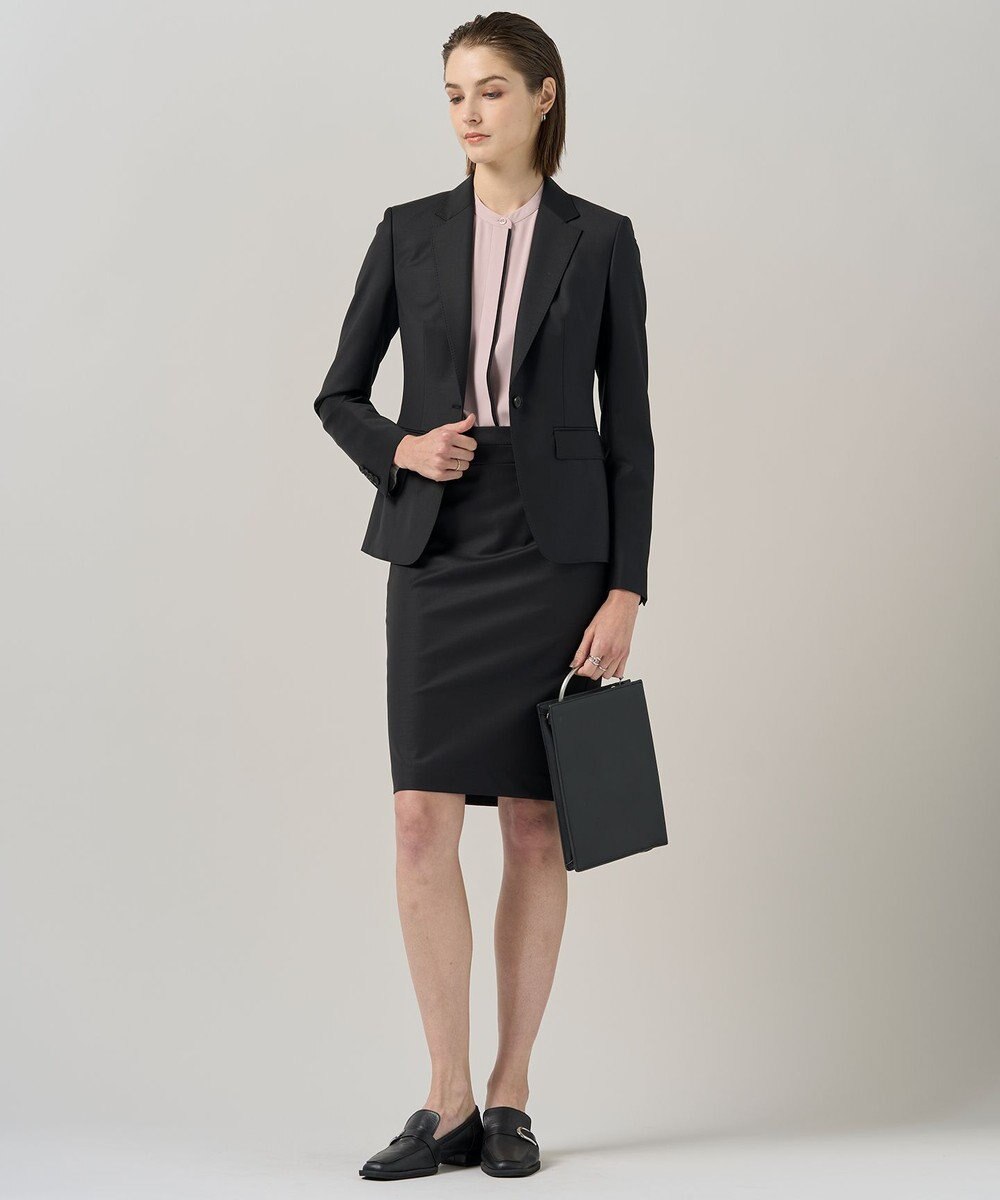 ICB L 【新色追加・WEB限定カラーあり・接触冷感・UVケア・速乾・洗える】BackSatinAmunzen バンドカラーブラウス 