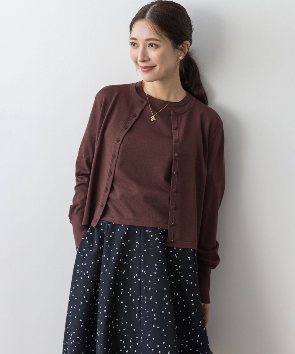 組曲 クルミボタン ニットカーディガン 