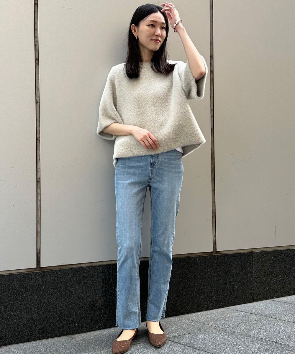 UNFILO L ナイロンシャギー  ハーフスリーブ プルオーバー 