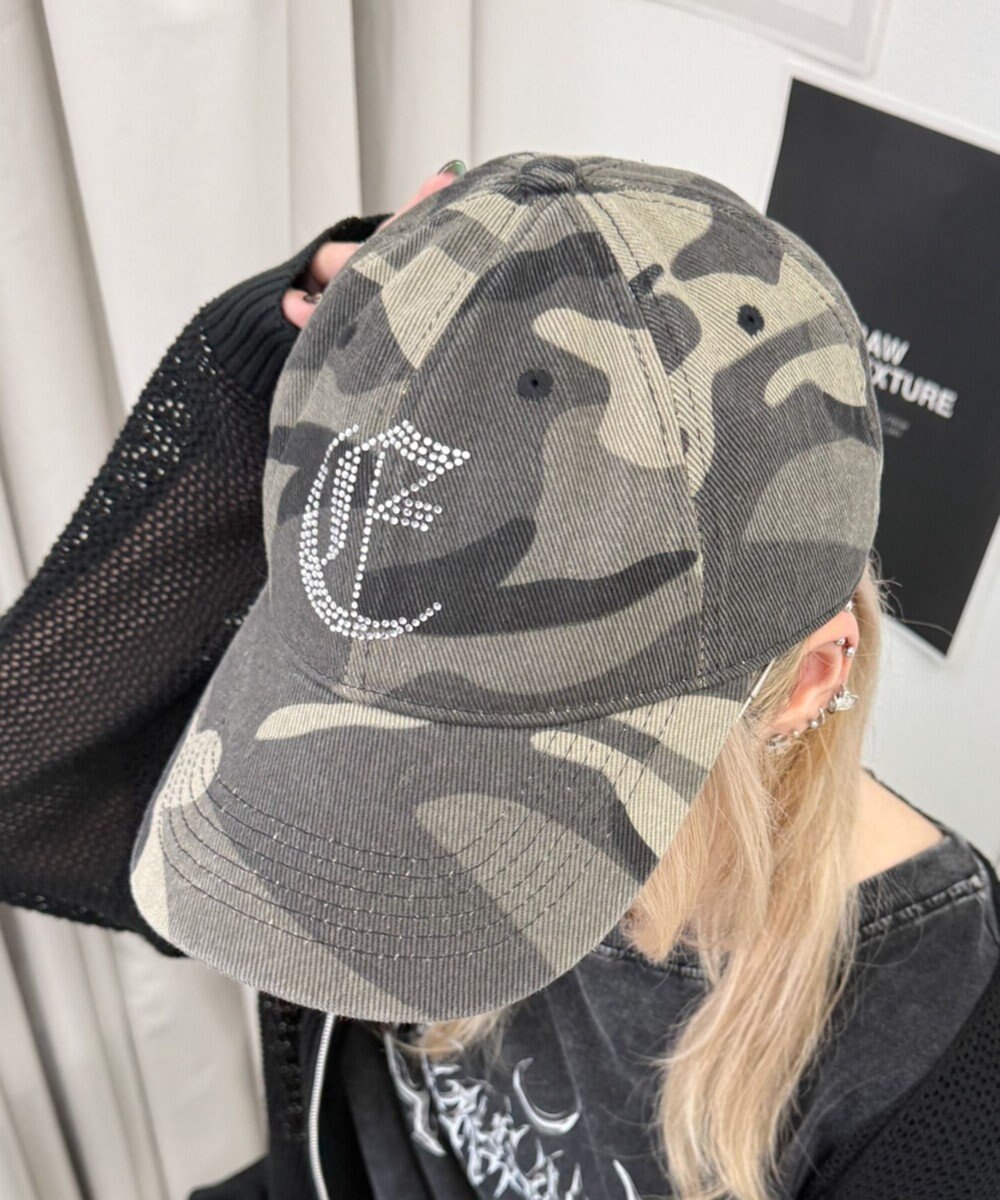 WEGO ラインストーンロゴキャップ 