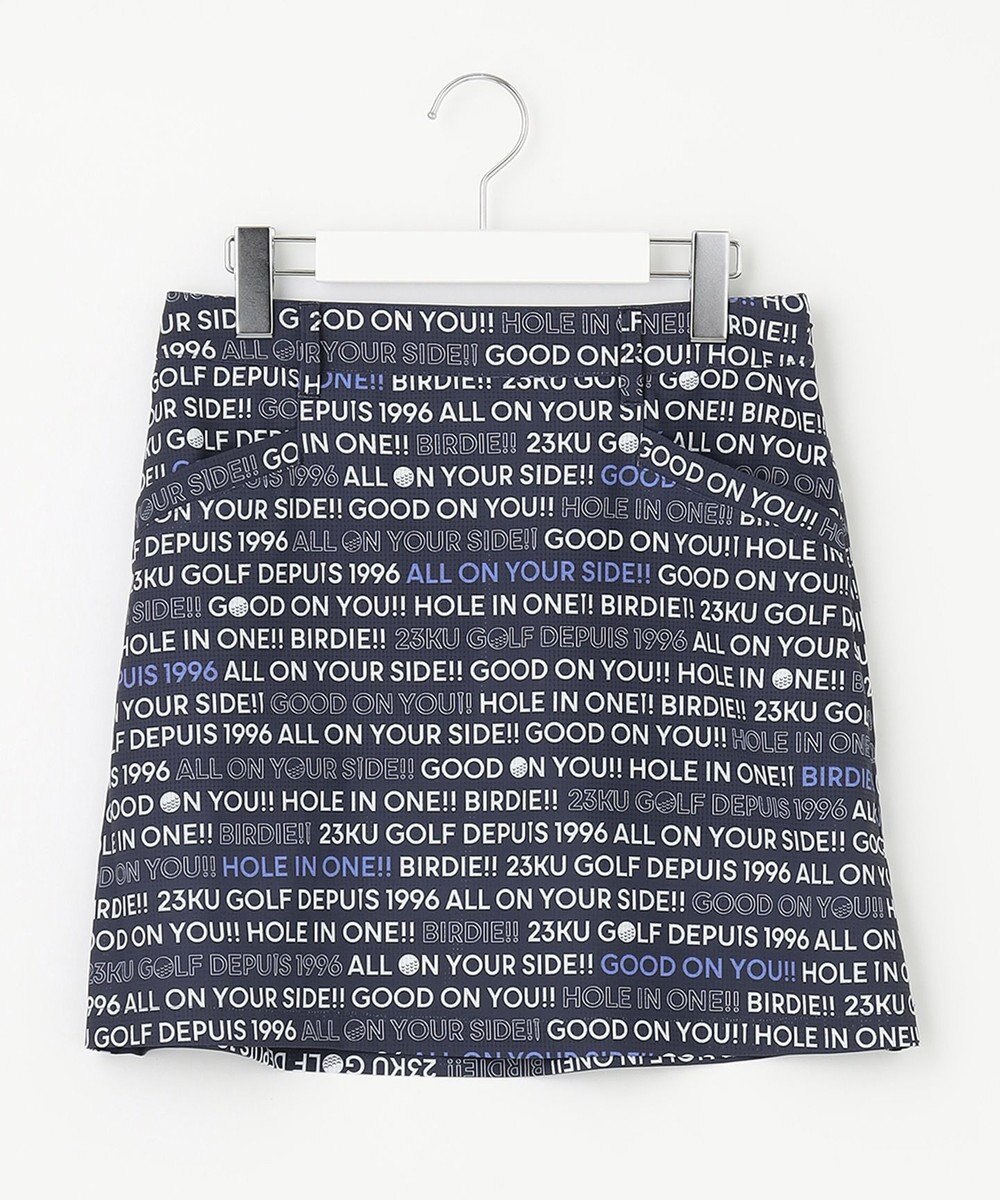 23区GOLF 【WOMEN】ロゴ総柄クールメッシュスカート 