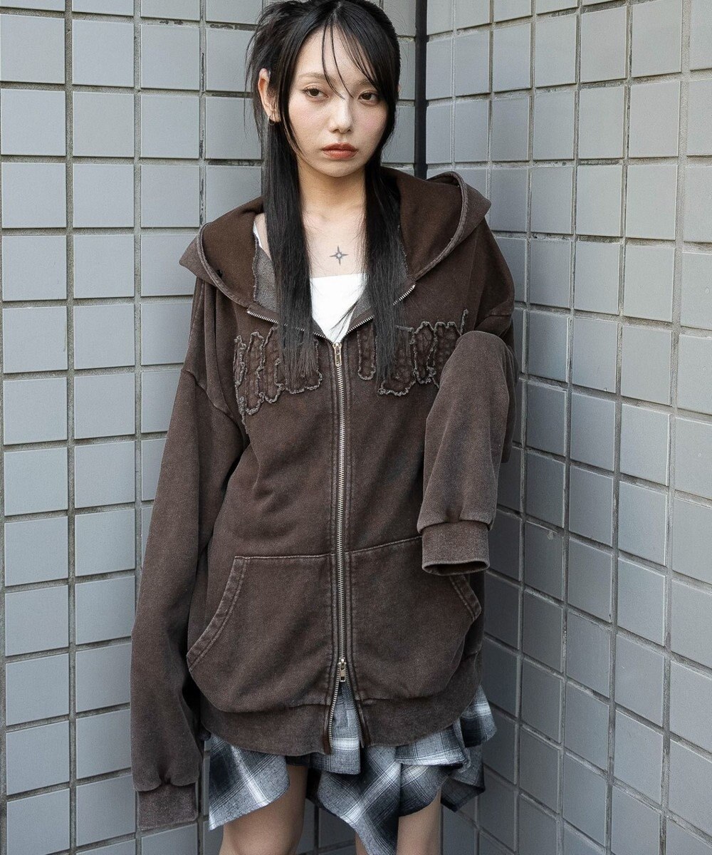 WEGO 【25年秋冬新作】ファーフードBIGZIPパーカー 