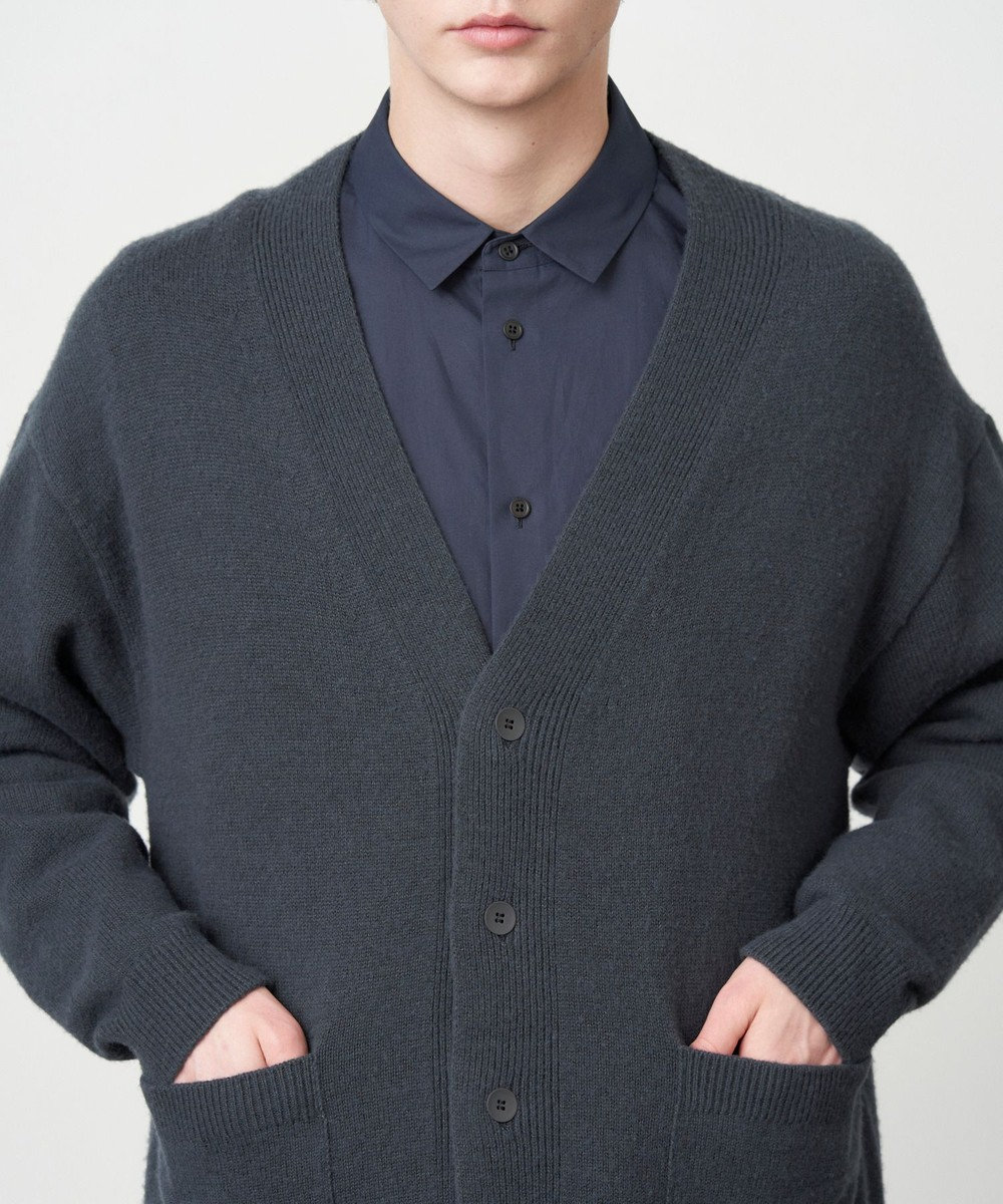 WOOL COTTON BRUSHED | オーバーサイズカーディガン - UNISEX / ATON