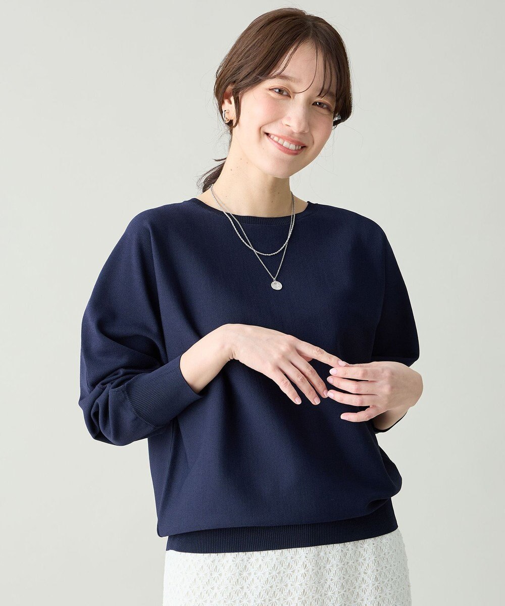 ANY スプリングカラーニットドルマンプルオーバー 