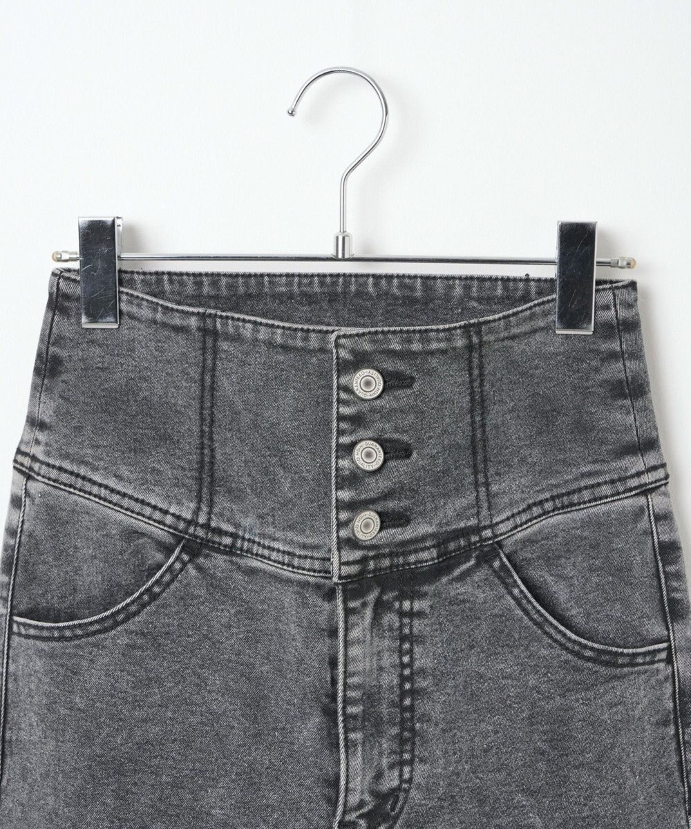 WEGO ハイウエストストレッチフレアデニムパンツ 