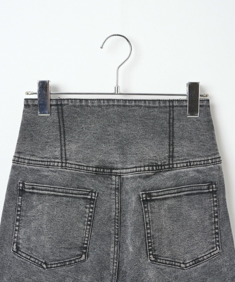 WEGO ハイウエストストレッチフレアデニムパンツ 