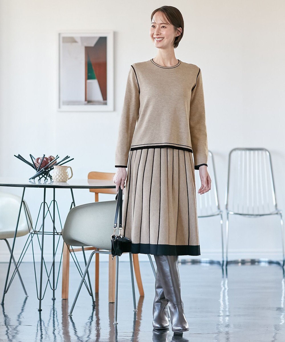 自由区 【ご好評につきWEBのみ新色追加/洗える/マルチウェイ】リバーシブルニット セットアップ 