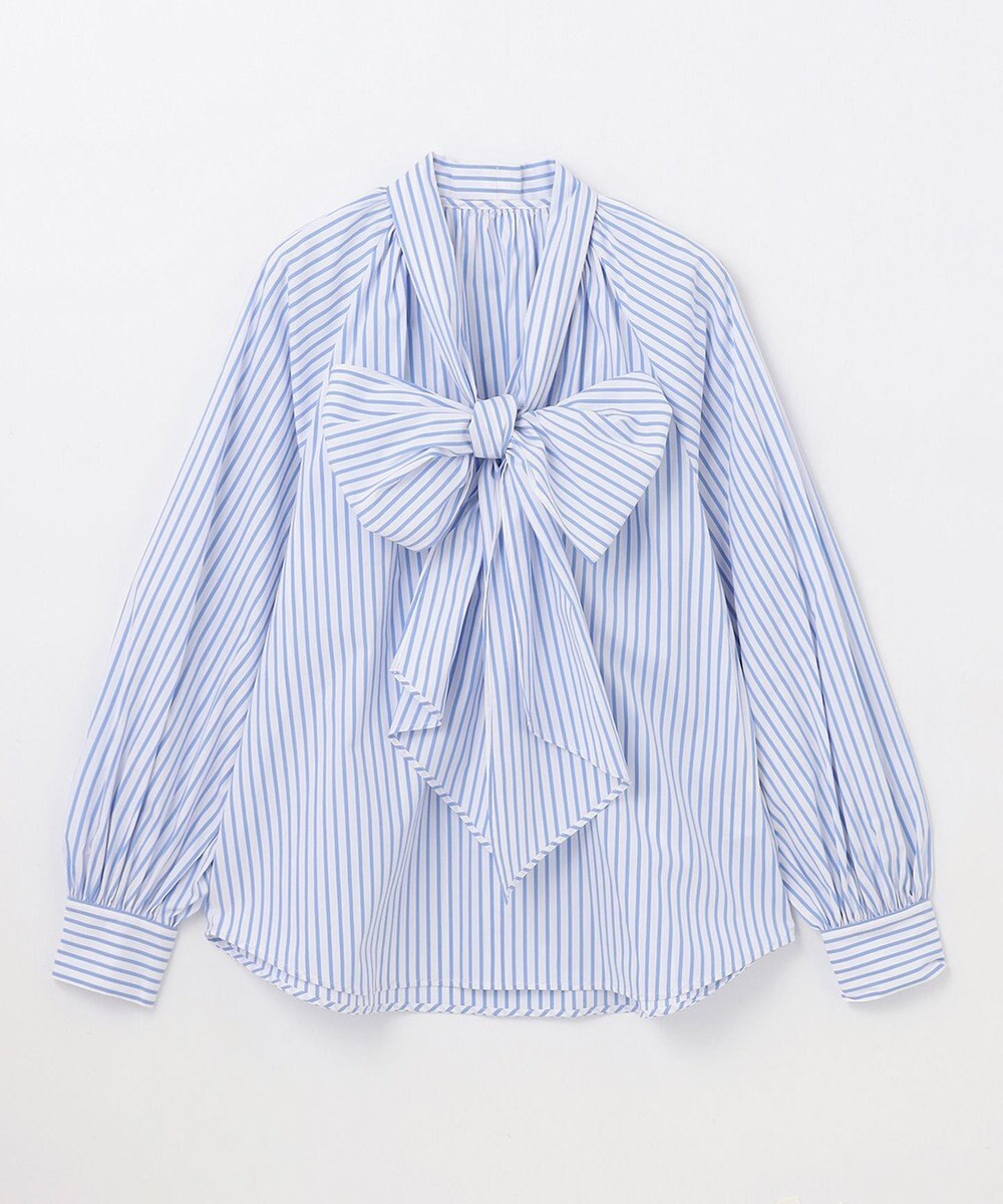 GRACE CONTINENTAL ボウタイギャザートップ 