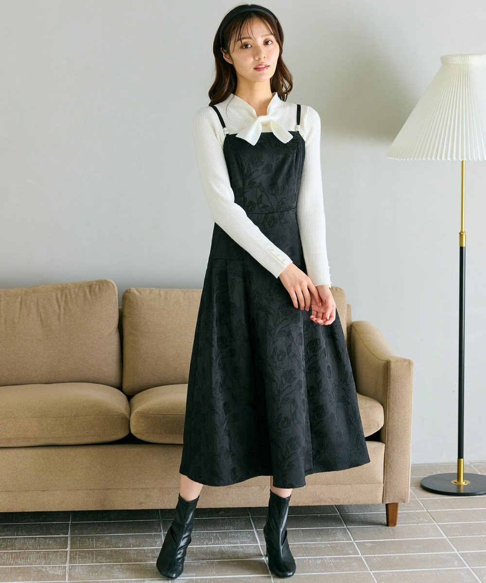 Feroux 【先行予約】リボンタイリブ ニット 