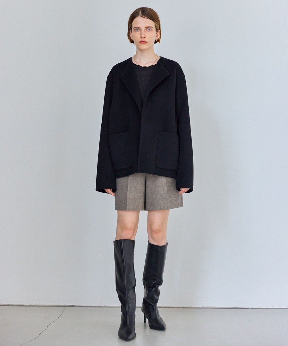 BEIGE， 【WEB限定】VERDUN / ウールリバーショートコート 