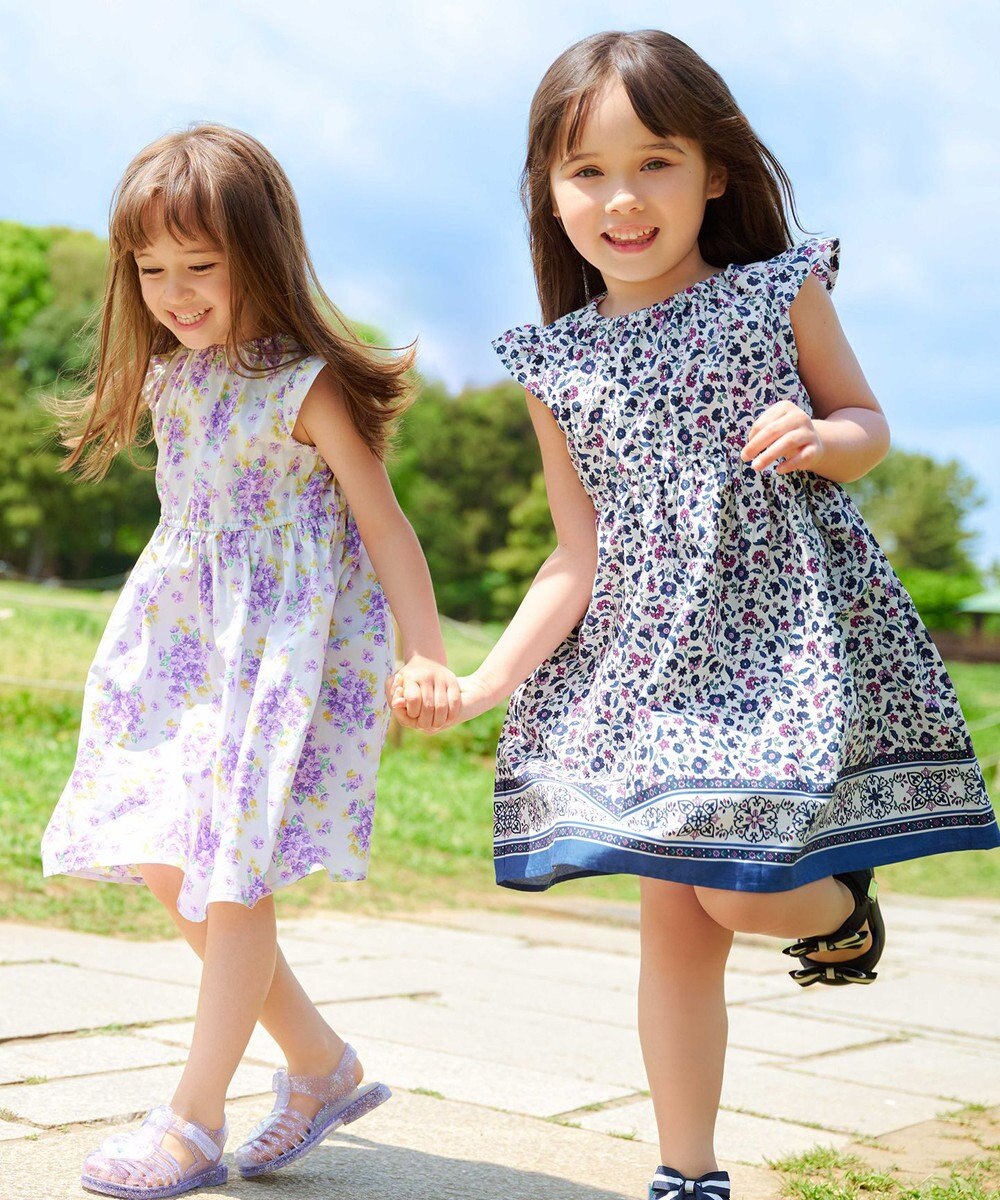 ANY KIDS 総柄 サマーワンピース 