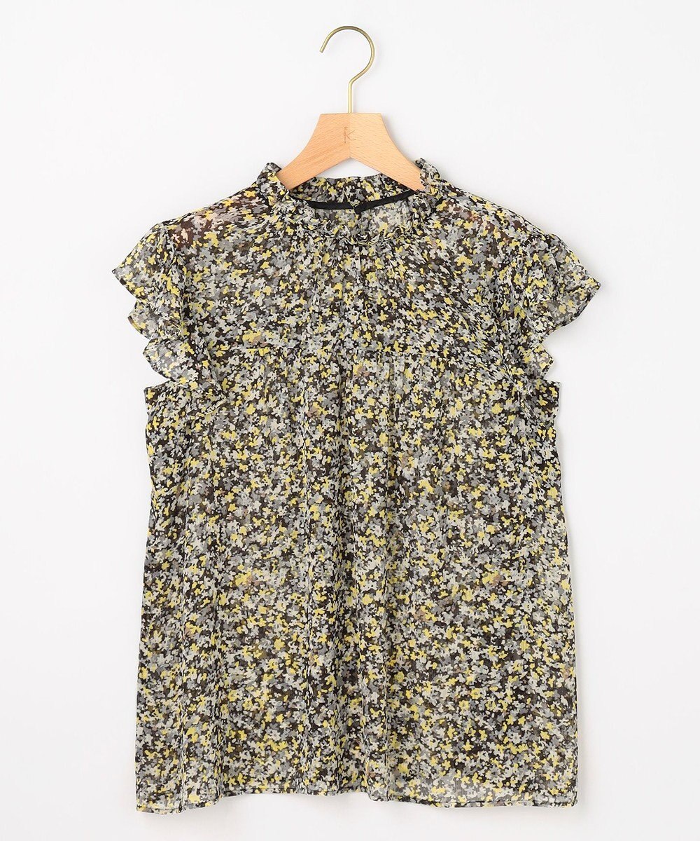 組曲 【先行予約】インプレッションフラワープリント フリルブラウス 