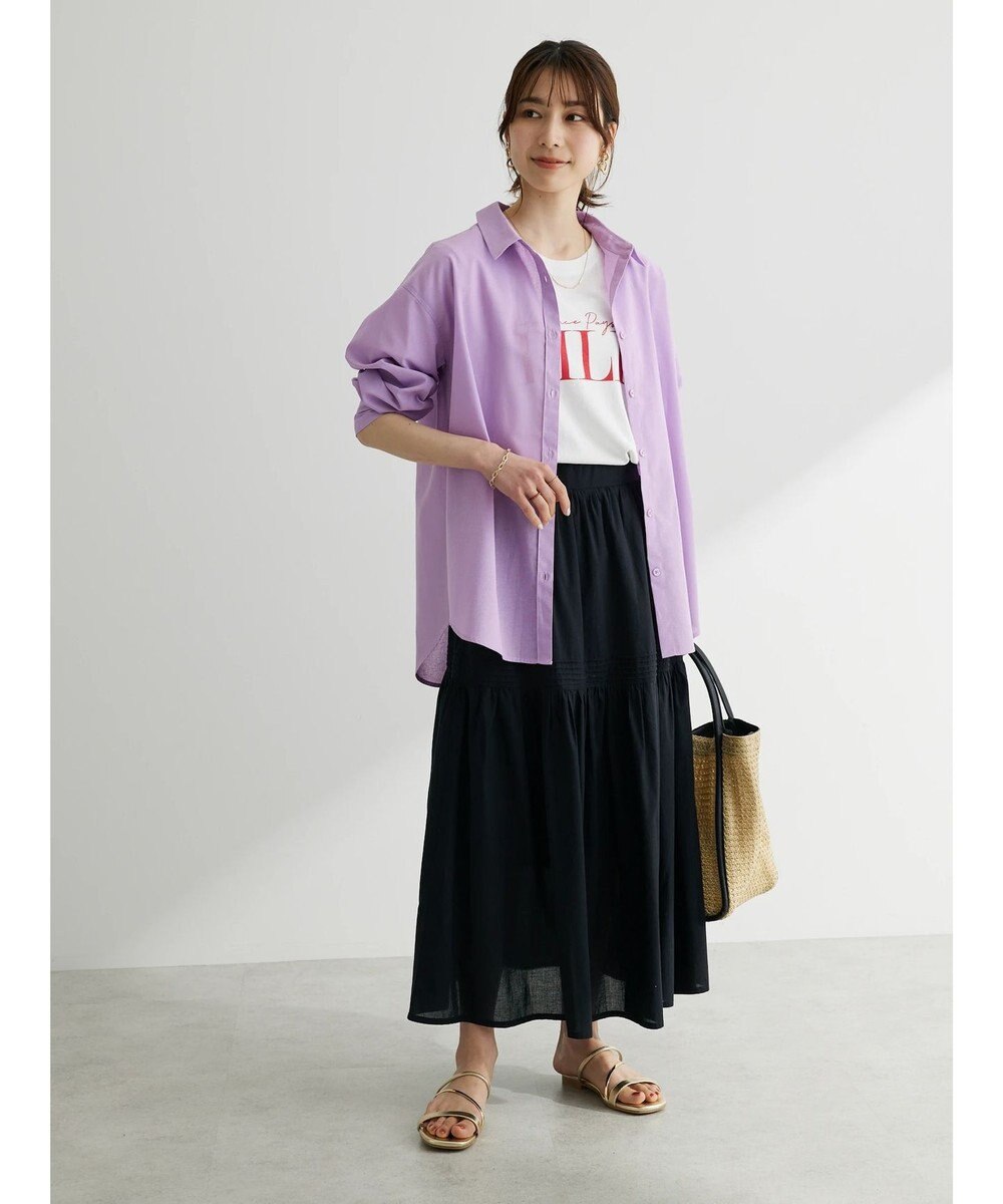 Green Parks 綿麻混レギュラーシャツ 