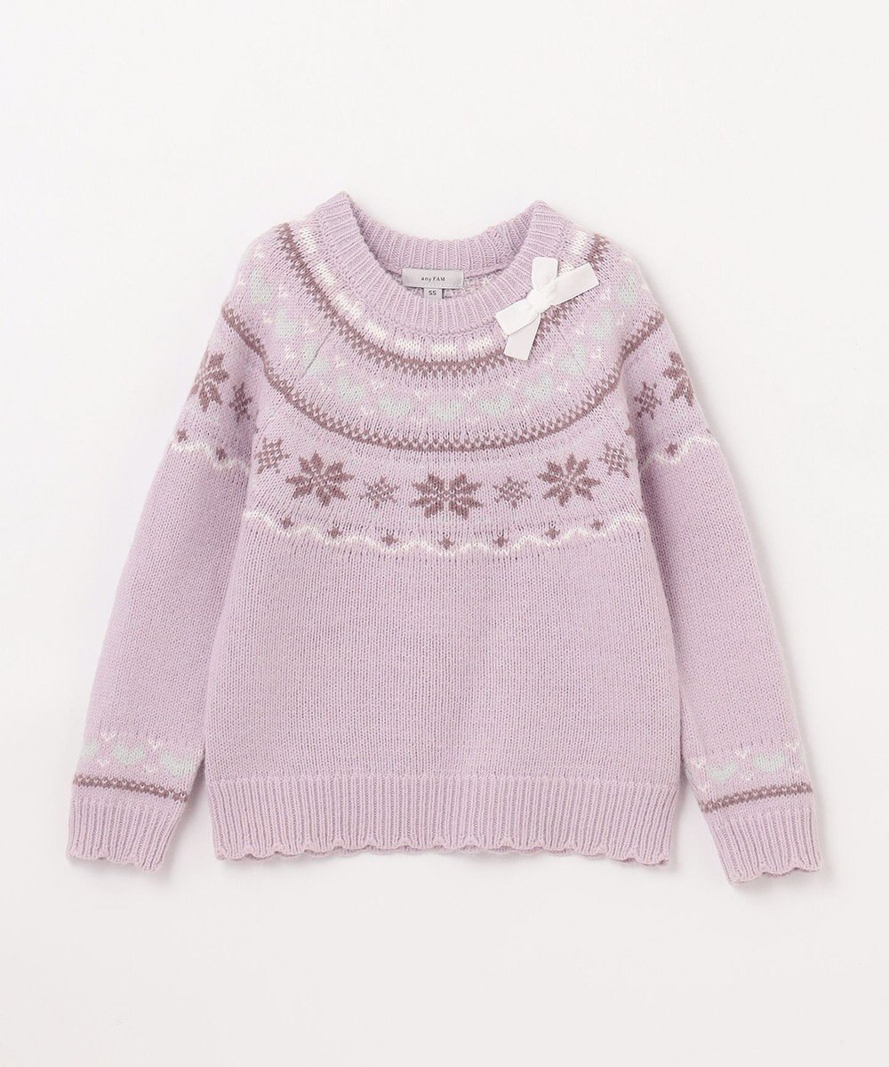 ANY KIDS ノルディック柄 ニット 