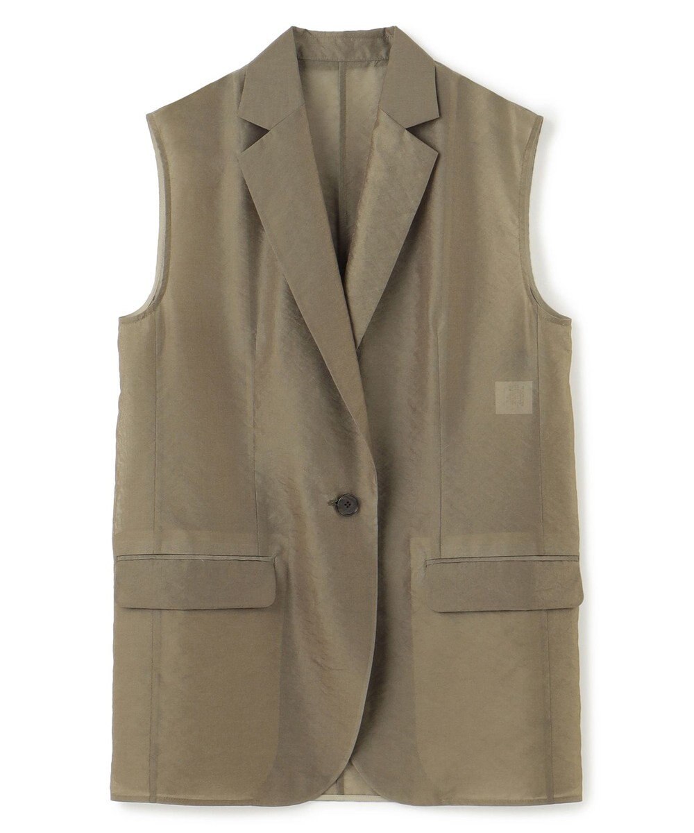 uncrave シアーオーガンジー テーラードジレ 