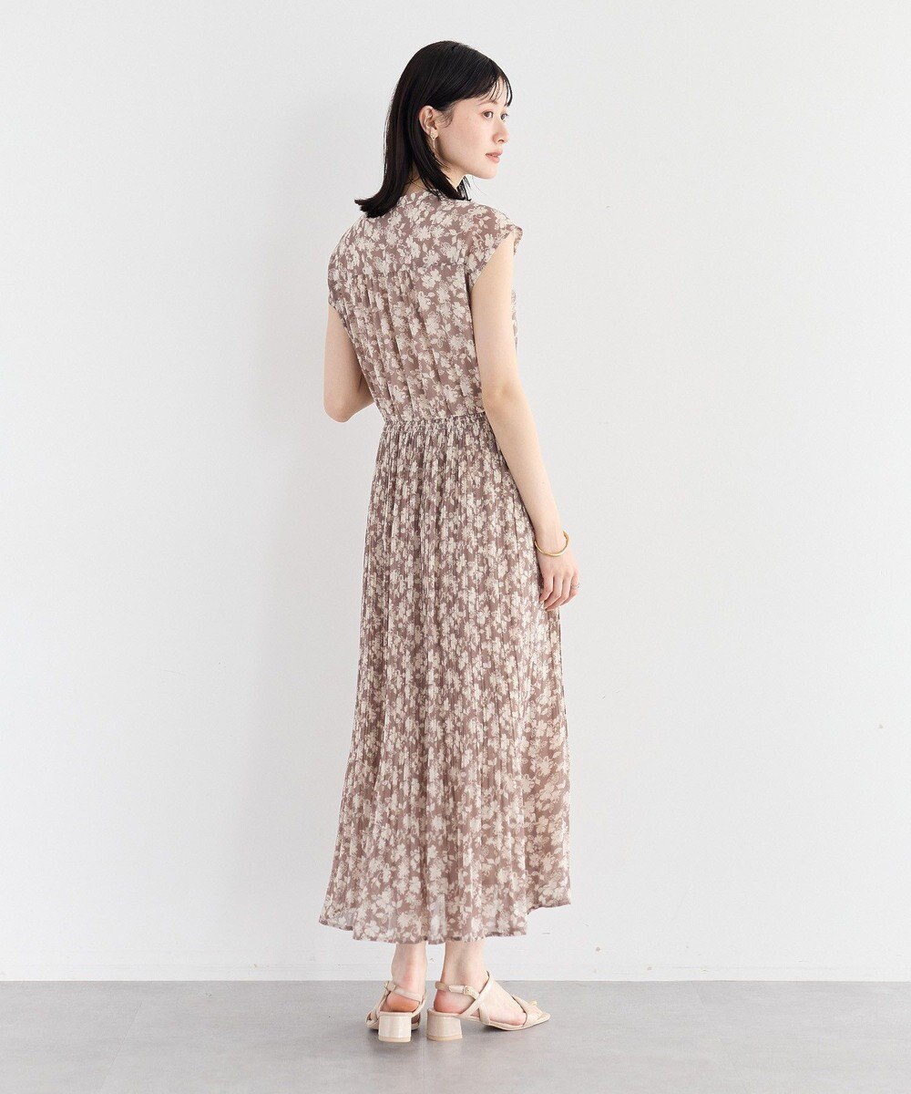 YECCA VECCA 花柄プリーツワンピース 