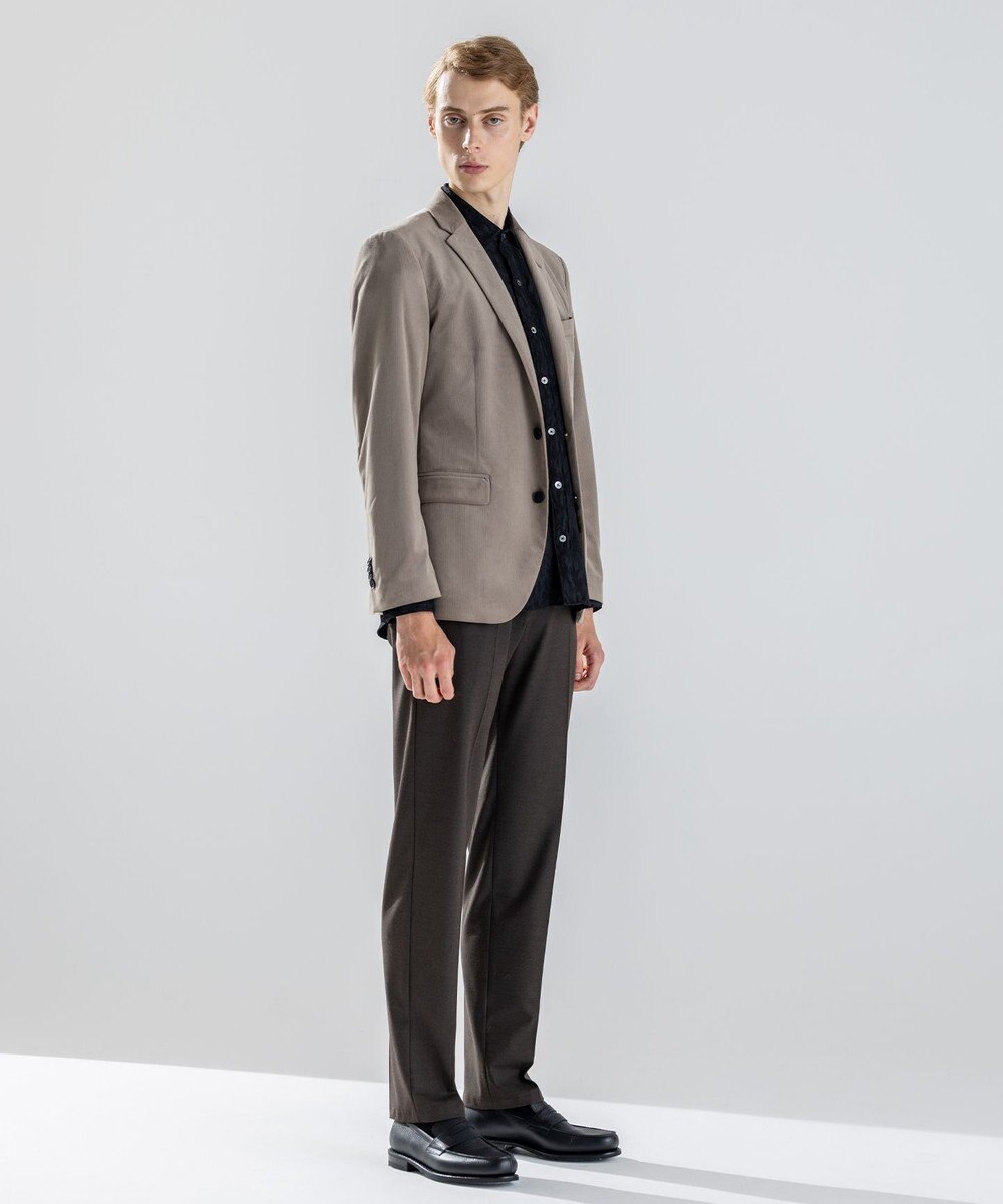 JOSEPH HOMME 新素材【ストレッチ/ウエストゴム仕様】ウール混キャリーマンストレッチ ドロスト付ストレートパンツ / HOVE 