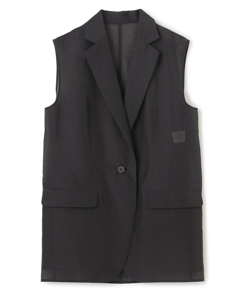 uncrave シアーオーガンジー テーラードジレ 