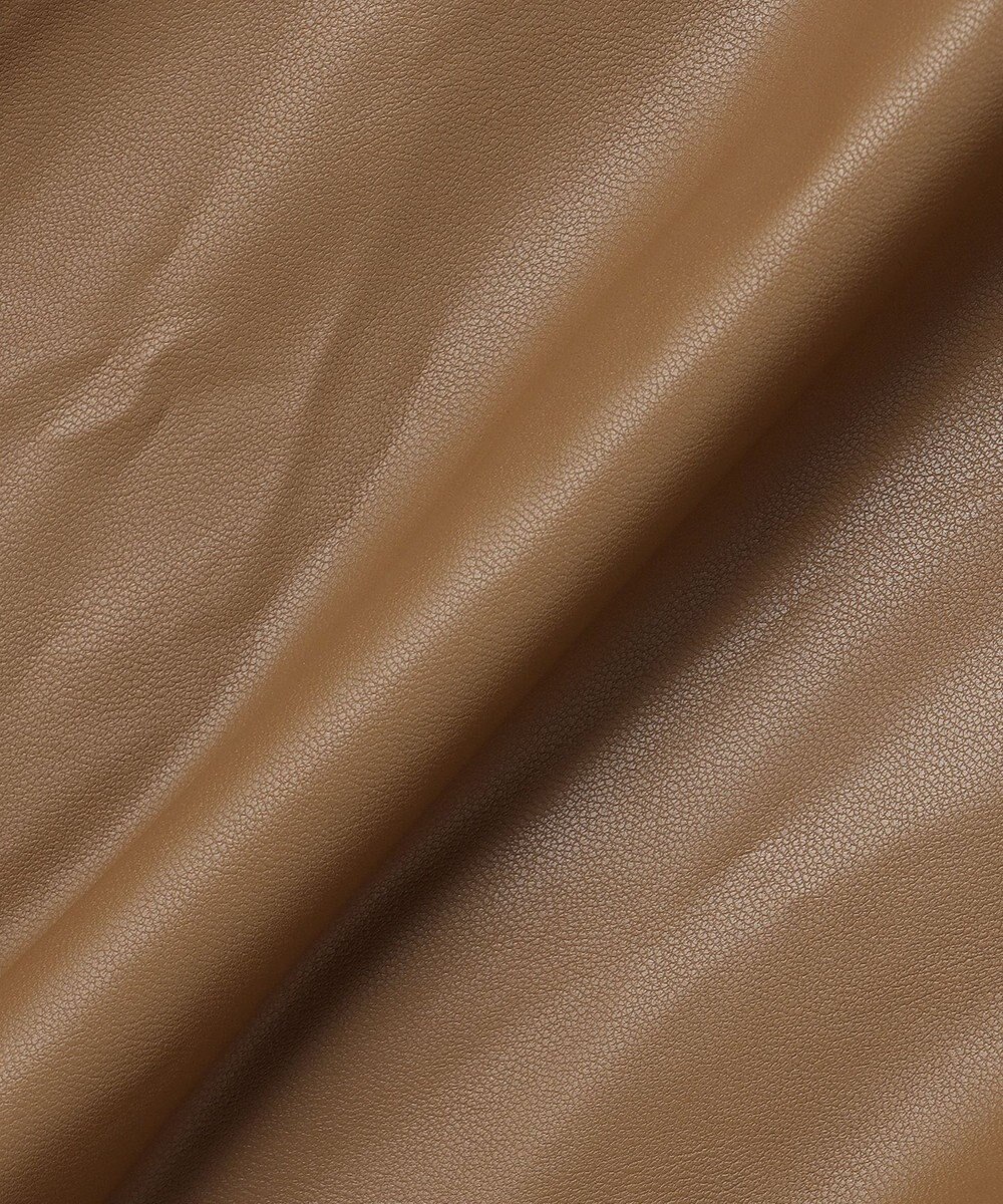 組曲 L レザーライク  クロップド ドロストワイドパンツ 