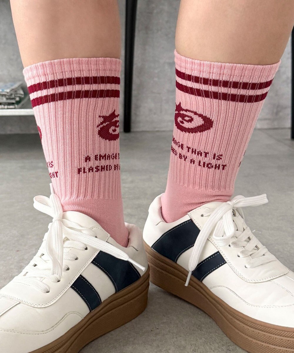 WEGO 2ラインデザインソックス 