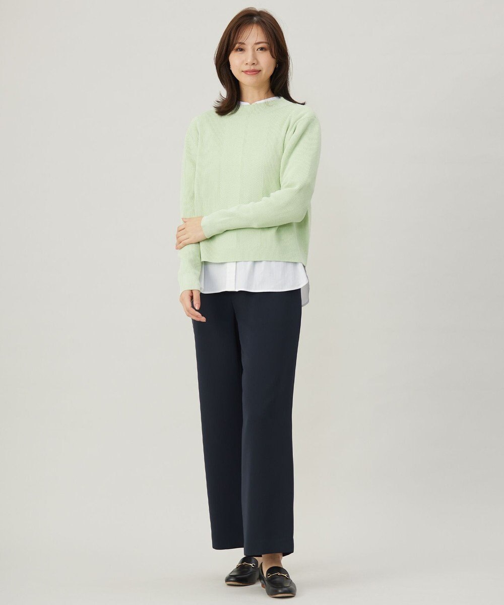 J.PRESS LADIES 【洗える】CLEAR COTTON BLEND ボトルネック ニット 