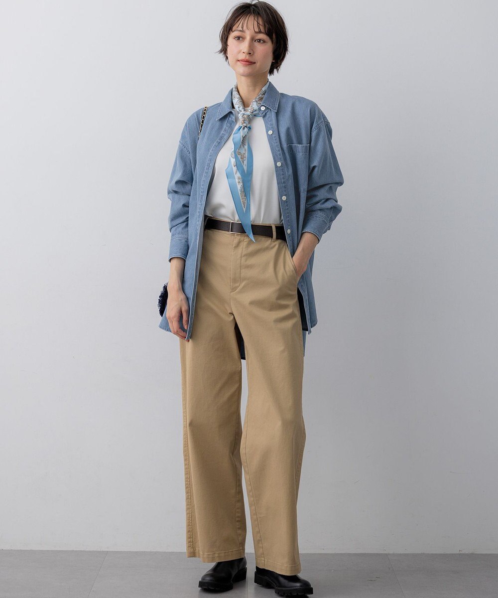 23区 【Oggi掲載/WEB&一部店舗限定カラーあり】ストレッチギャバ チノ パンツ 