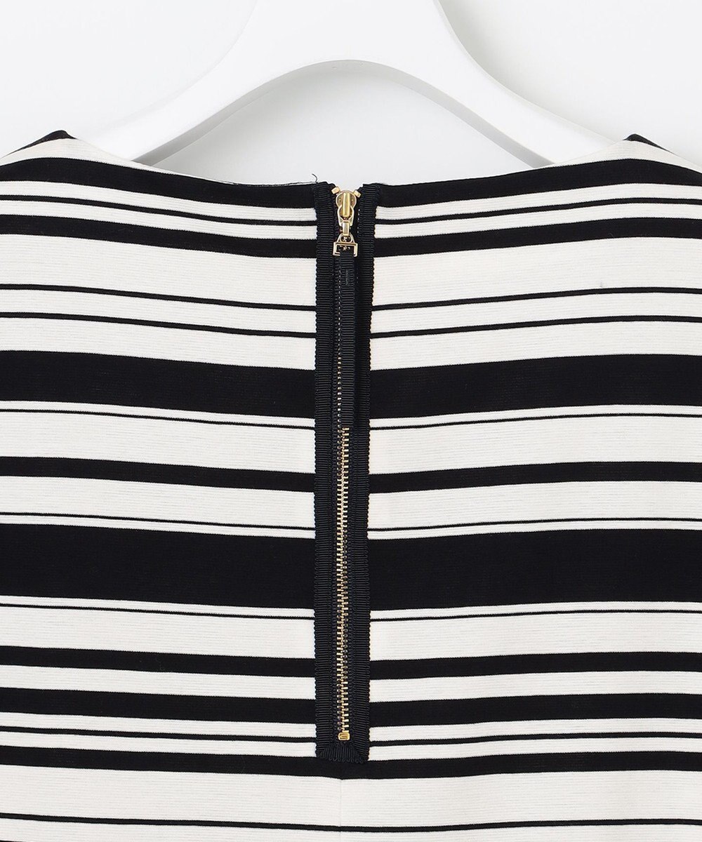 自由区 【洗える】コットンポンチボーダー クルーネック カットソー 