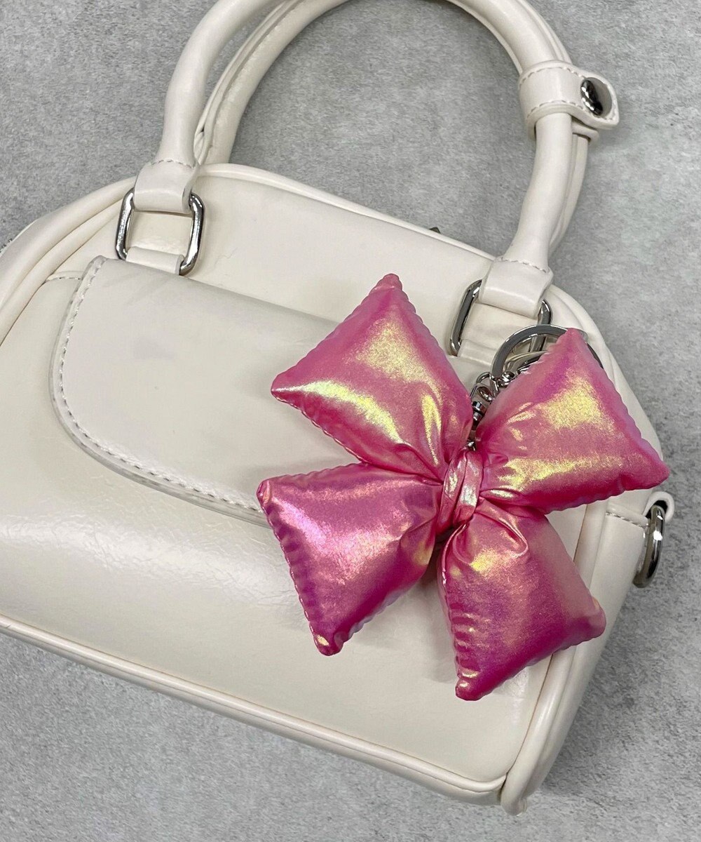 WEGO メタリッククッションリボンキーホルダー 