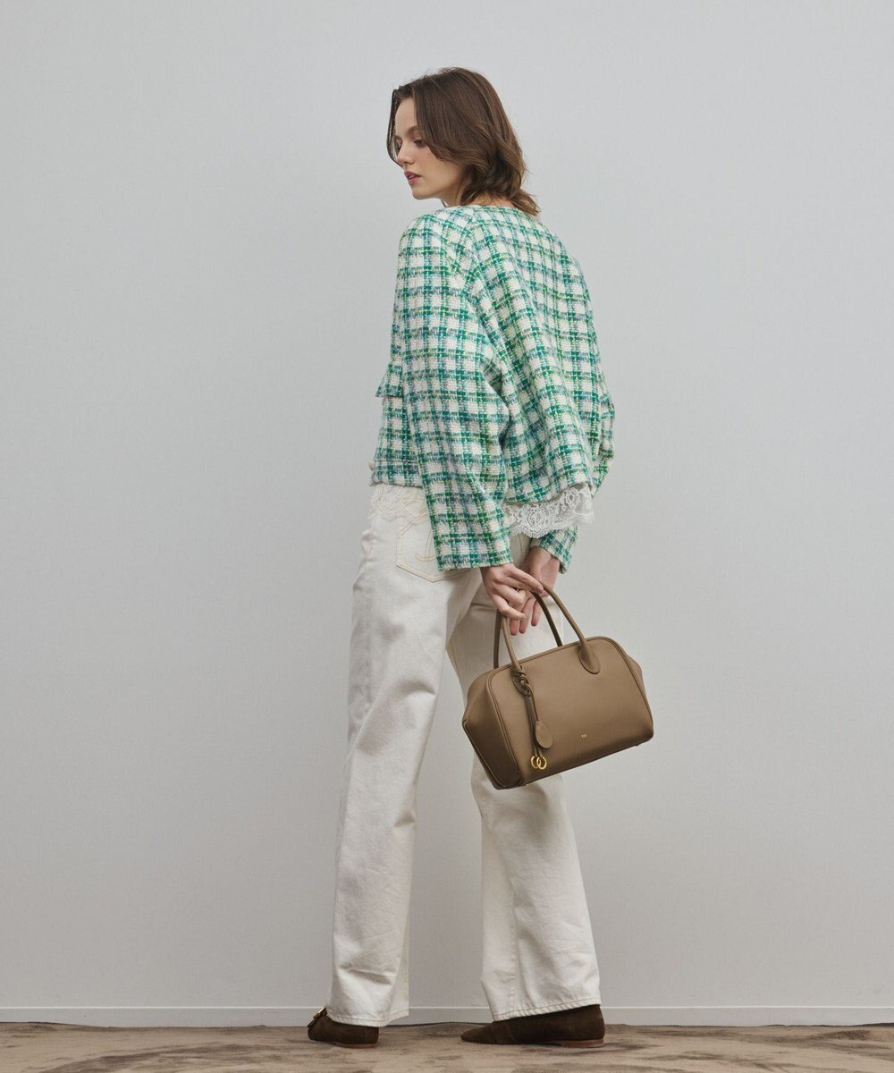 GRACE CONTINENTAL レースヘムツイードジャケット 