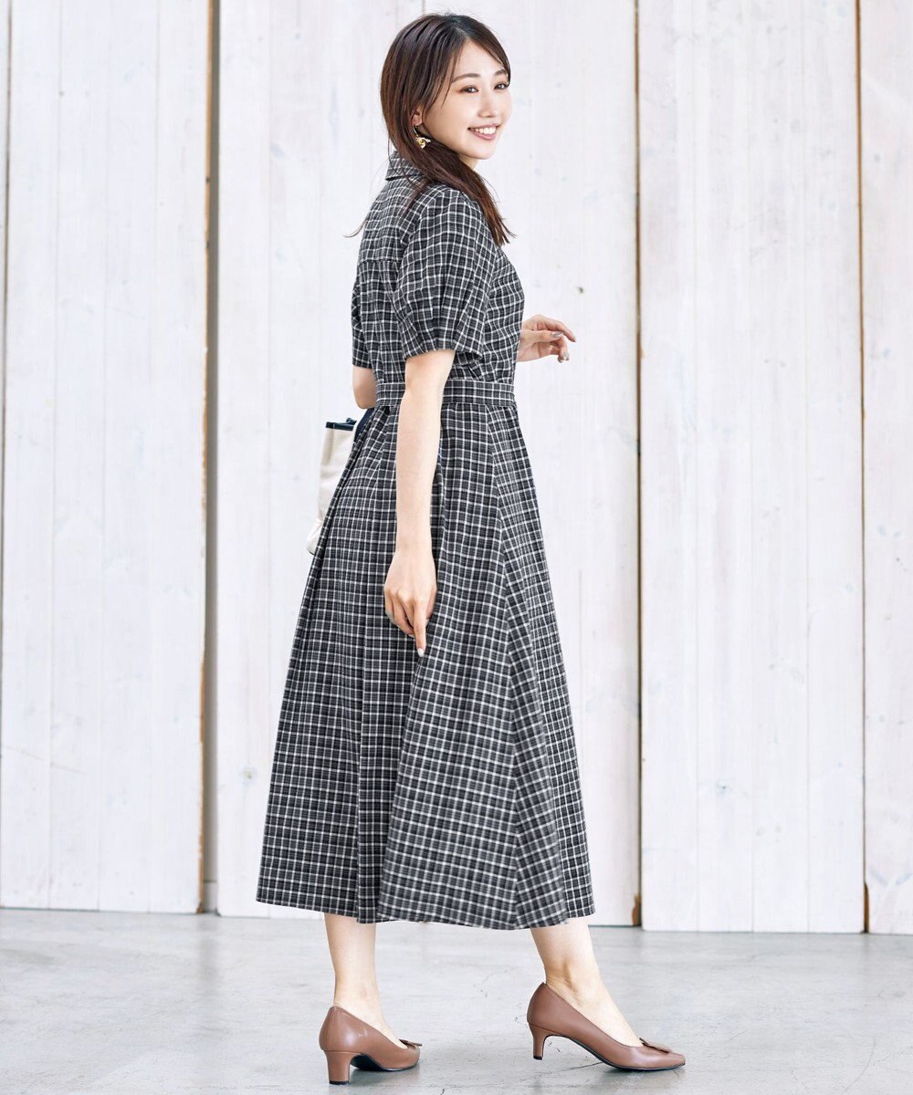 Tiaclasse L 【洗える】開襟シャツワンピース 