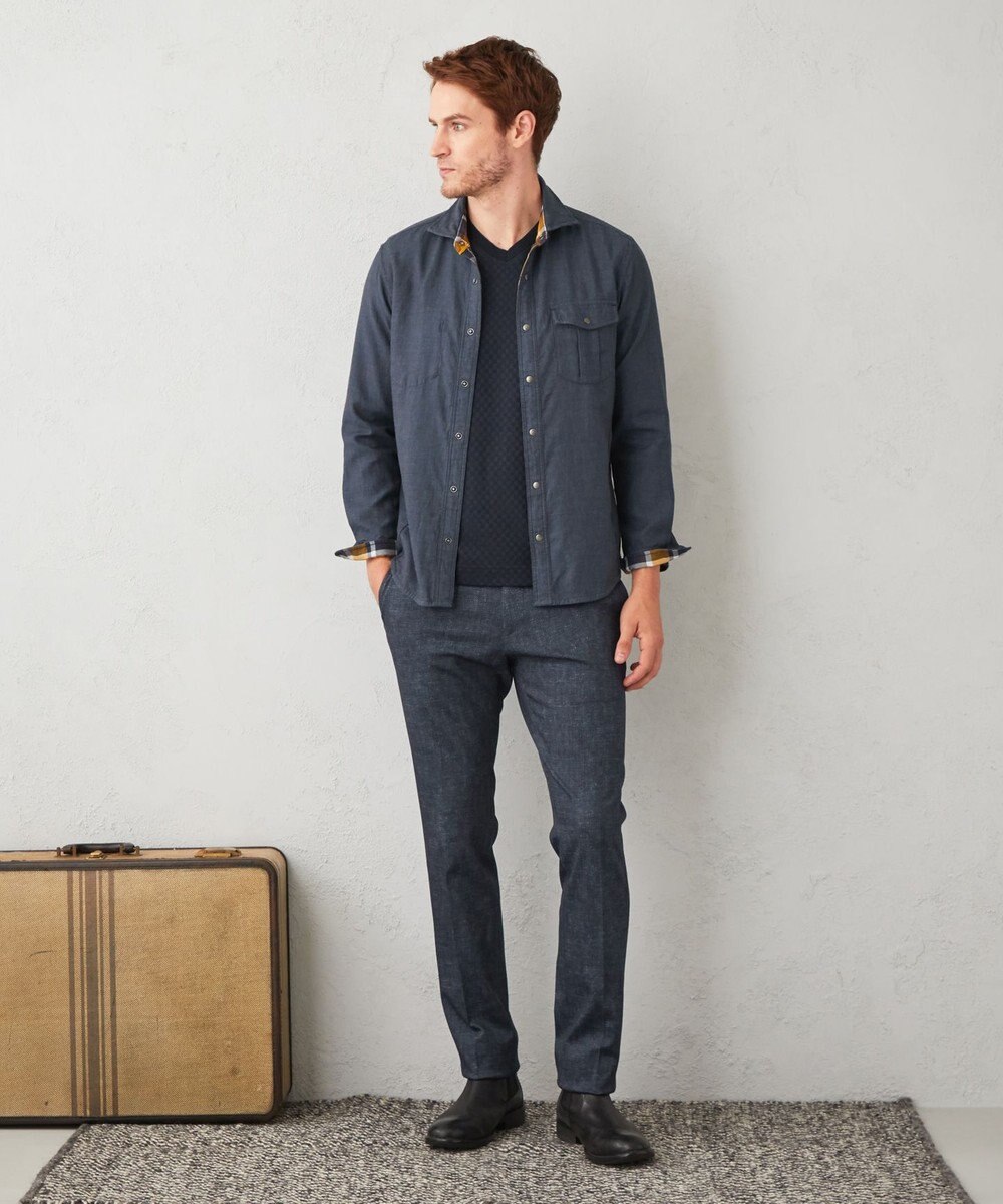 JOSEPH ABBOUD 【ウエストも伸びる】ツィーディージャージーストレッチ パンツ 