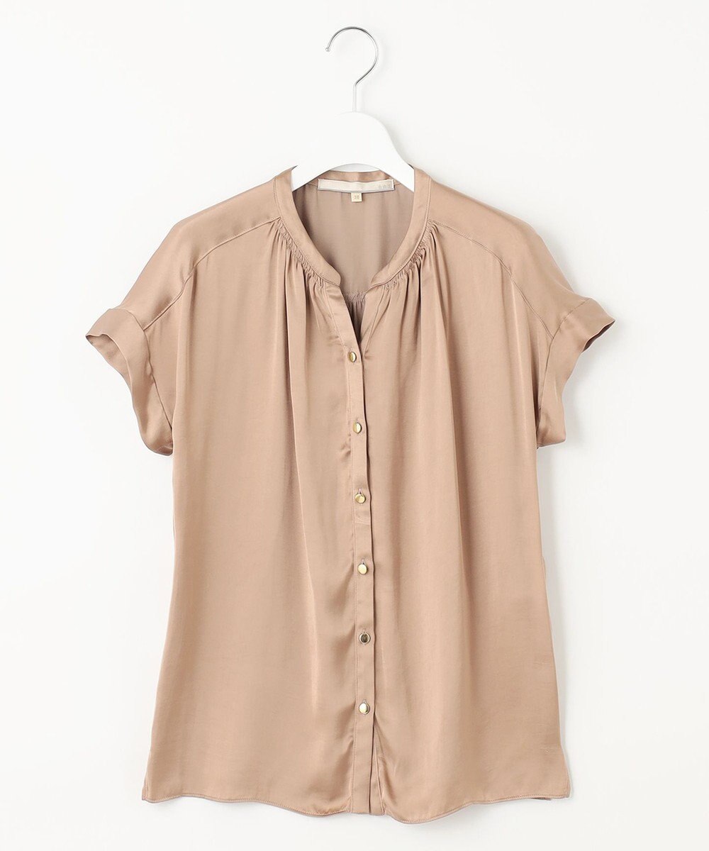 自由区 【XSサイズあり/洗える】ビンテージサテン ブラウス 