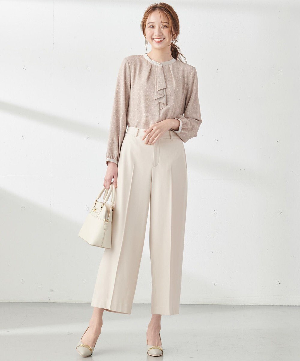 ANY SIS 【保温性あり/洗える】サーモ 2WAYストレッチ ワイドパンツ 