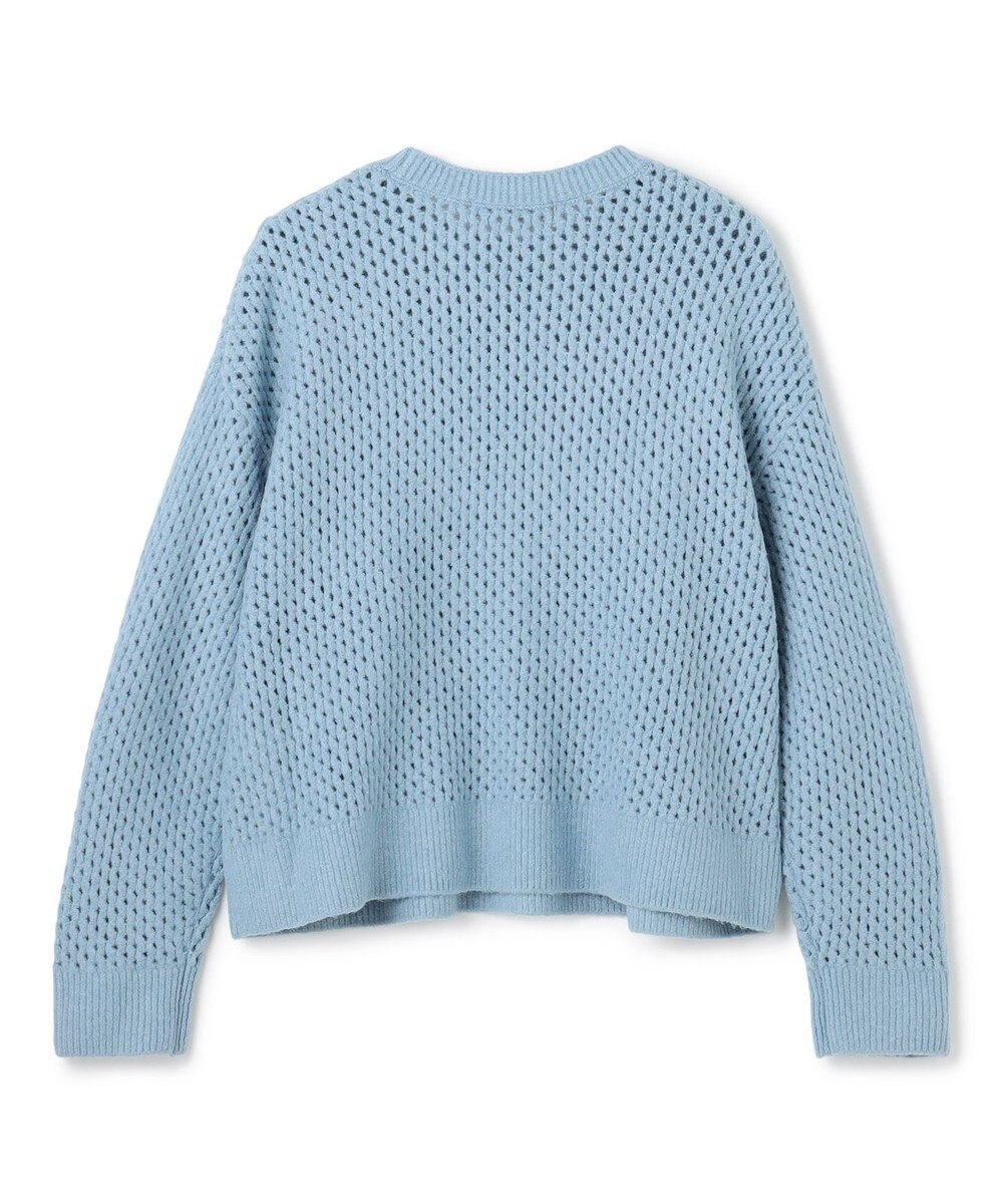 UNFILO L 【野呂佳代さん着用】ふわふわニット メッシュプルオーバー 