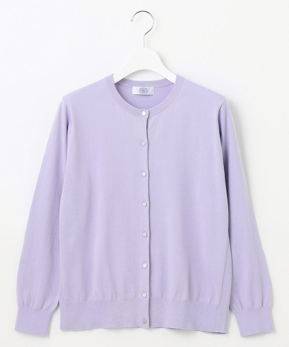 J.PRESS LADIES 【洗える】BASIC HT-COTTON クルーネック カーディガン 