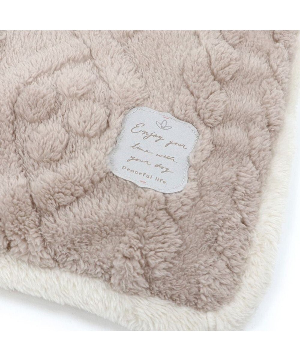 PET PARADISE ペットパラダイス 遠赤外線 ボアマット 《 アラン編み柄 》 (80×60cm) 